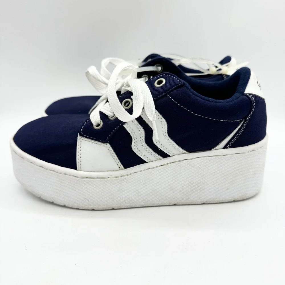 Vintage Deadstock Y2K‎ Seychelles RAGE Chunky Platform Sneaker Navy Size 7.5